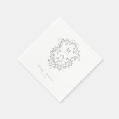 グレーフランスのフローラククラシックレ結婚スト スタンダードカクテルナプキン (角)