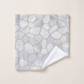 グレーフランスのプラチナモザイク バスタオルセット (ウォッシュタオル)