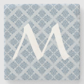 グレーフランスのモロッコダマスクとモノグラム ストーンコースター (正面)