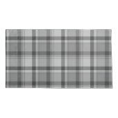 グレーフランネルプリント独身のピラローケース、キングサイズ 枕カバー (裏面)