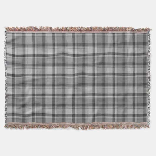 グレーフランネルプリント、ブランケット スローブランケット (正面)