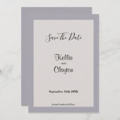 グレーフレームのシェード日付を保存 セーブザデート (正面/裏面)