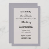 グレーフレームのシェード結婚式招待状 招待状 (正面/裏面)
