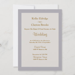 グレーフレームのシェード結婚式招待状 招待状