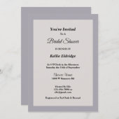 グレーフレームのブライダルシャワーの招待状のシェード 招待状 (正面/裏面)