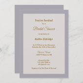 グレーフレームのブライダルシャワーの招待状のシェード 招待状 (正面/裏面)