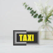 グレーフレーム黄色TAXI運転席運転席 名刺 (スタンド正面)