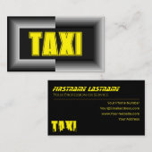 グレーフレーム黄色TAXI運転席運転席 名刺 (正面/裏面)