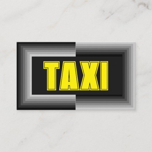 グレーフレーム黄色TAXI運転席運転席 名刺 (正面)