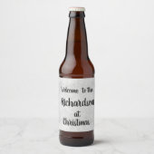 グレーフロストファミリーパーソナライズされたクリスマスウェルカム ビールラベル (正面)