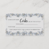 グレーフローラいくつコルクブライダルシャワーゲームカード プレイスカード (正面)