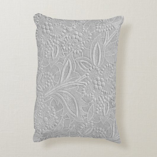 グレーフローラエンボスルック アクセントクッション (裏面(縦))