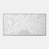 グレーフローラスワーズテンプレートクエレガントラススタイリッシュ デスクマット (正面)