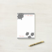 グレーフローラデザイン ポストイット (デスク上)