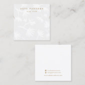 グレーフローラネックレスジュエリーディスプレイ スクエア名刺 (正面/裏面)