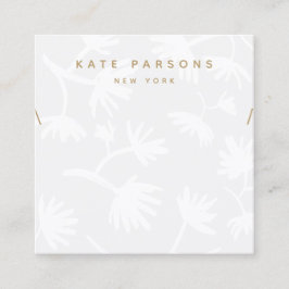 グレーフローラネックレスジュエリーディスプレイ スクエア名刺