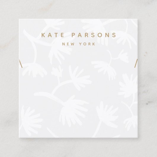 グレーフローラネックレスジュエリーディスプレイ スクエア名刺 (正面)