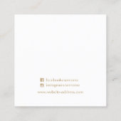 グレーフローラネックレスジュエリーディスプレイ スクエア名刺 (裏面)