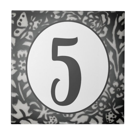 グレーフローラハウスナンバーバタフライベリーオーバル タイル (正面)