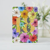 グレーフローラパーソナライズされた18番目の誕生日カード (スタンド正面)