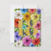 グレーフローラパーソナライズされた18番目の誕生日カード (正面)