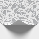 グレーフローラホワイトリーフプリンセスリースデリケート ラッピングペーパー (角)