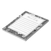 グレーフローラメモ帳 ノートパッド (回転)