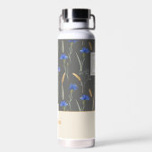 グレーフローラワイルドフラワーモノグラム ウォーターボトル (背面)