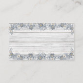 グレーフローラ何人のキスブライダルシャワーゲーム プレイスカード (裏面)