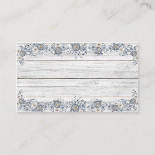 グレーフローラ何人のキスブライダルシャワーゲーム プレイスカード (裏面)