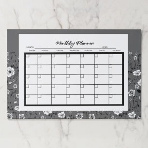 グレーフローラ月次プランナー ペーパーパッド