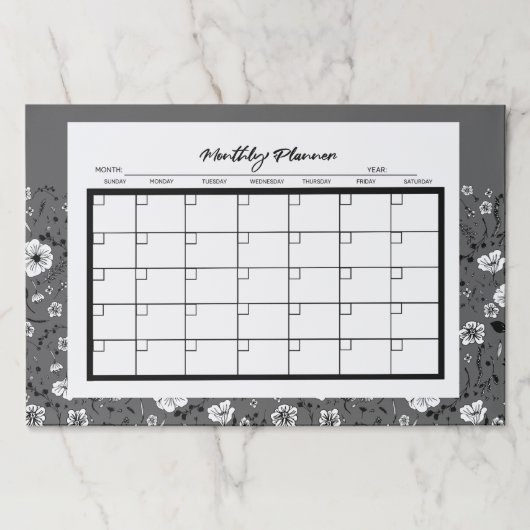 グレーフローラ月次プランナー ペーパーパッド (正面)