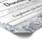 グレーフローラ |踊り足のビーチサンダル結婚のサイン ポスター (角)