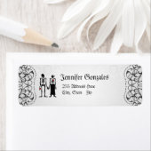 グレーフローリッシュスケルトンカップル住所 シール (インサイチュ)