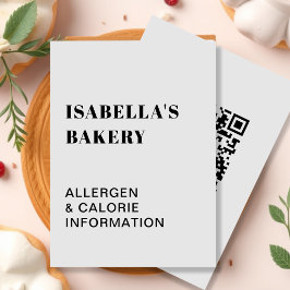 グレーフードアレルギーカロリー情報QRコードカード