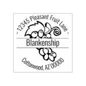 グレーブアートワークラウンドアドレス名前をカスタムする ラバースタンプ (インプリント)