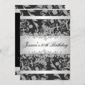 グレーブエレガントラックシルバーバラ誕生パーティー 招待状 (正面/裏面)