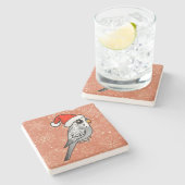 グレーブジサンタクロース ストーンコースター (横)