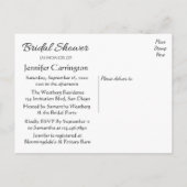 グレーブライダルシャワーハート招待状グレー&ブラック インビテーションポストカード (裏面)