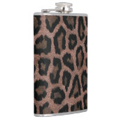 グレーブラウンブラックレオパードアニマルプリント フラスク (右)