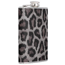 グレーブラウンブラックレオパードアニマルプリント