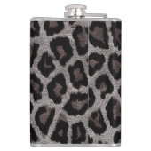 グレーブラウンブラックレオパードアニマルプリント フラスク (裏面)