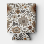 グレーブラウン離れメープルズ秋結婚の 缶クーラー (正面)