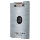 グレーブラシ仕上げメタル クリップボード (左)