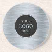 グレーブラシ仕上げメタル コースター (正面)