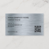 グレーブラシ仕上げメタル 名刺 (裏面)