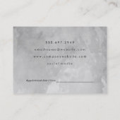 グレーブラシ付きエレガント金ゴールドラベルアポイントメントカード 予約カード (裏面)