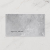 グレーブラシ付きエレガント金ゴールドラベルアポイントメントカード 予約カード (裏面)