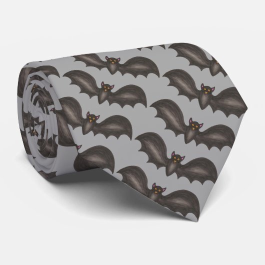 グレーブラックこうもり不気味こうもりハロウィーンの衣装パーティー ネクタイ (ロール)