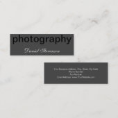 グレーブラックアウトスキニー写真の名刺 スキニー名刺 (正面/裏面)